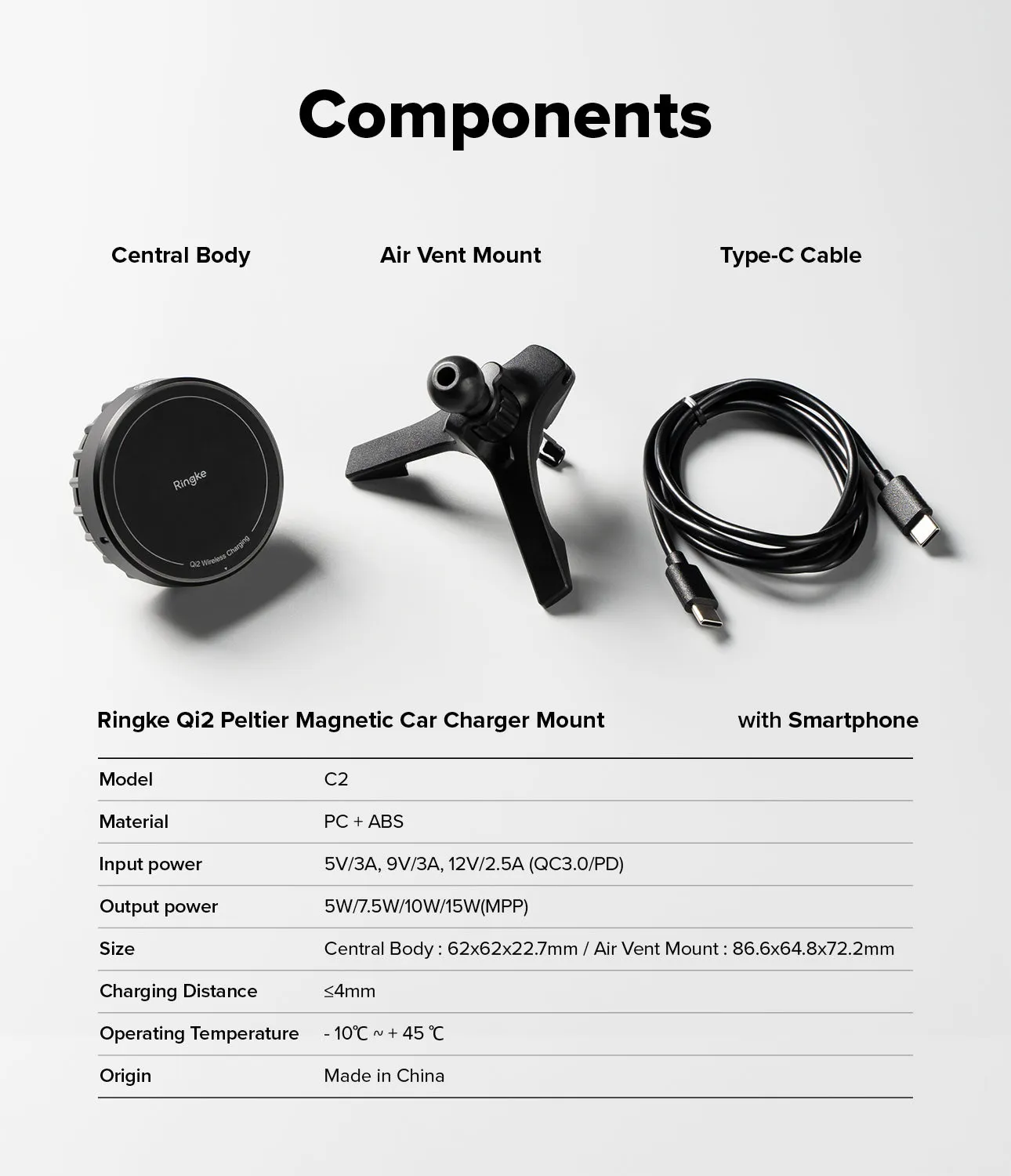 Qi2 Peltier Magnetic Car Charger Mount