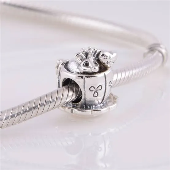 "Be Mine" Mouse in a Teacup Bead Charm