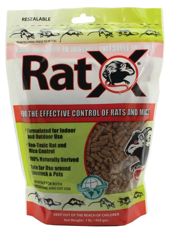 RatX 620101 Rodent Bait, Pellet, 1 lb Bag :BAG: QUANTITY: 1