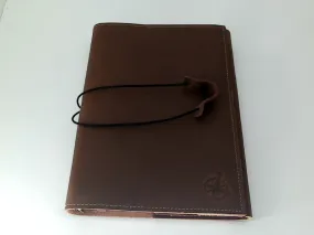 Refillable A5 Leather Journal with Compass Design 8.75x6