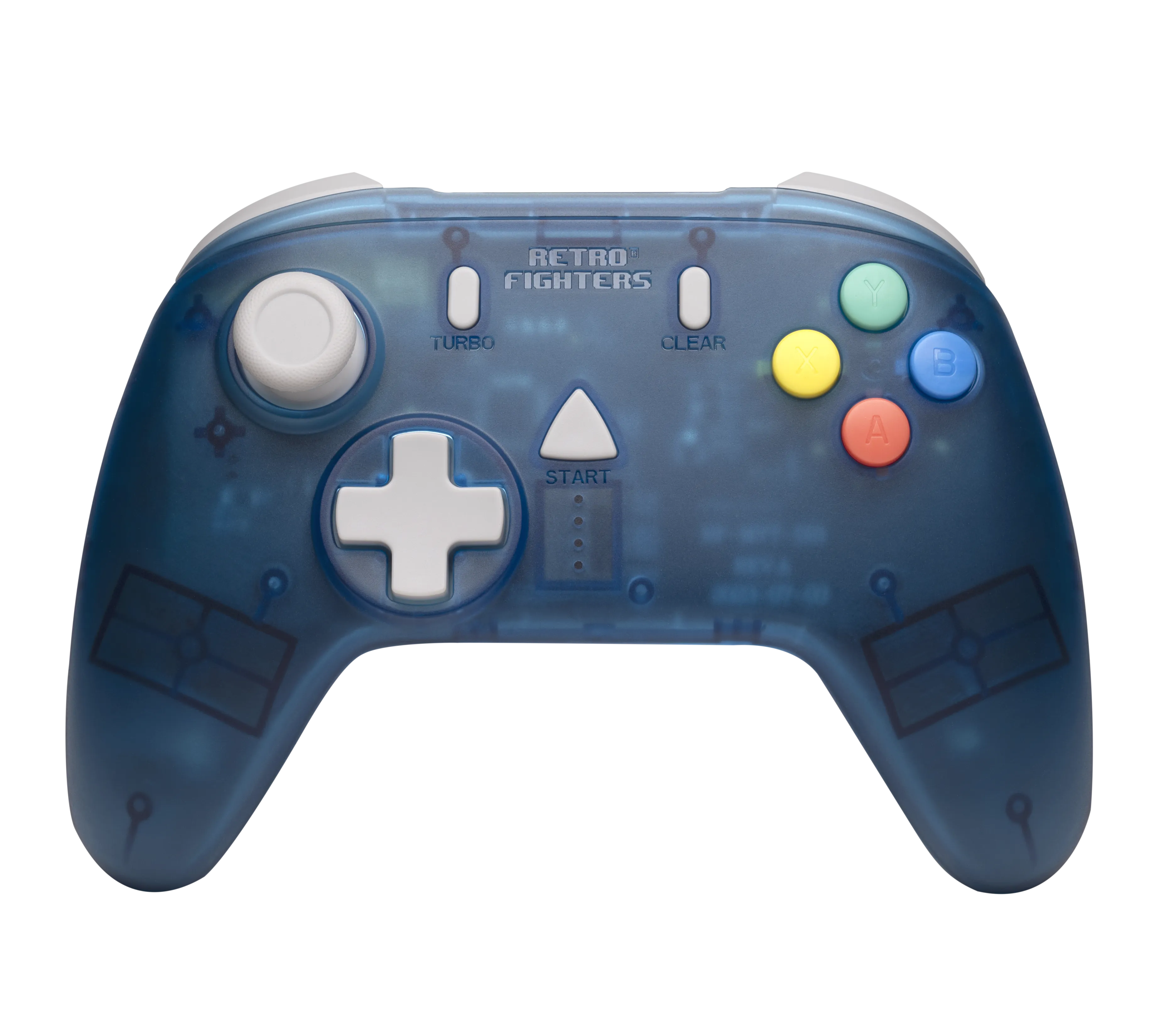 Retro Fighters' StrikerDC: Sleek Blue Wireless Controller for Dreamcast