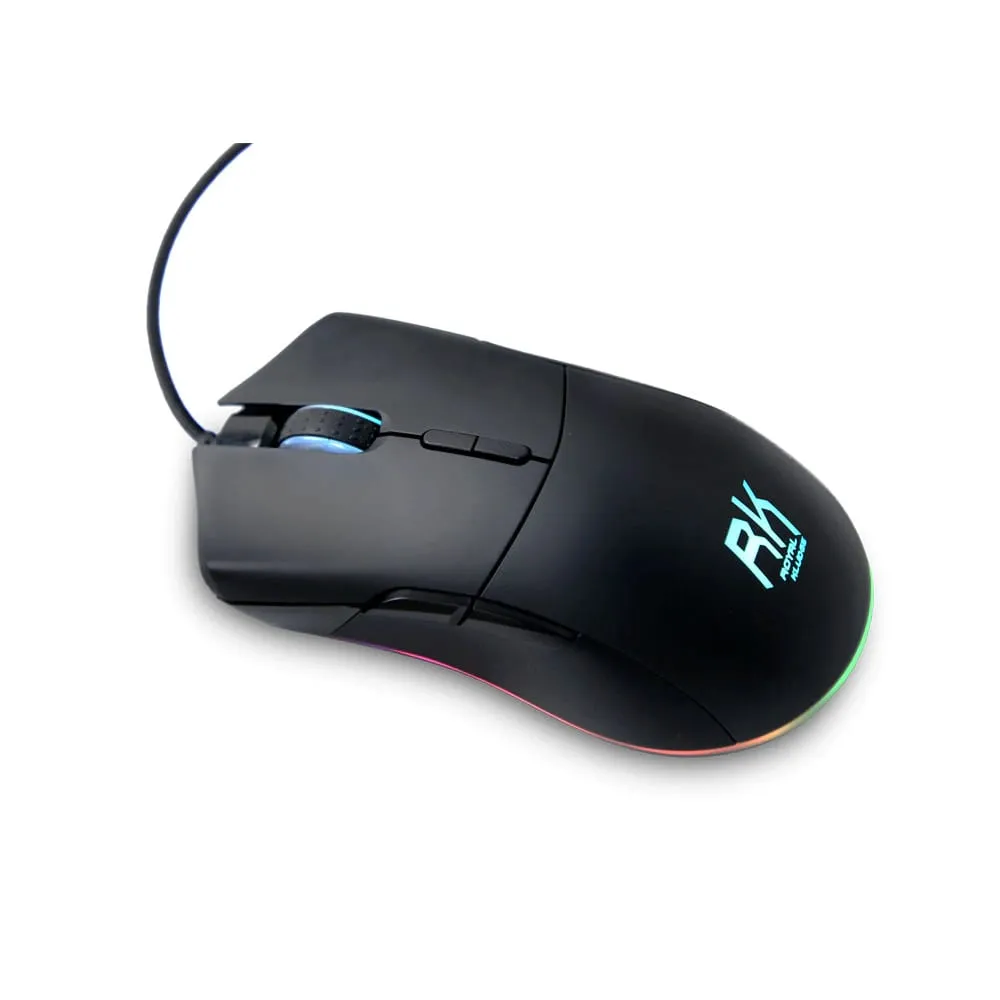 Royal Kludge RK168 6200 DPI RGB Ambidextrous Gaming Mouse with 4 Programmable Buttons for PC