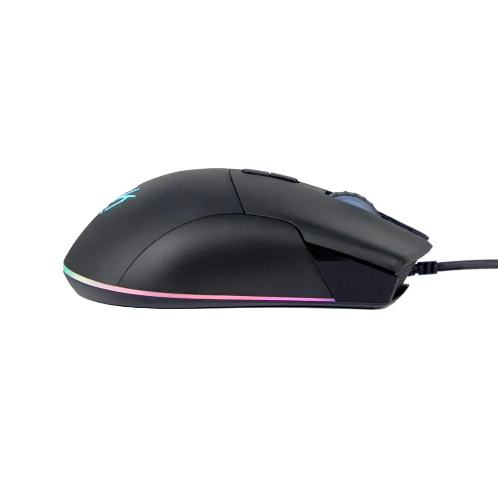 Royal Kludge RK168 6200 DPI RGB Ambidextrous Gaming Mouse with 4 Programmable Buttons for PC