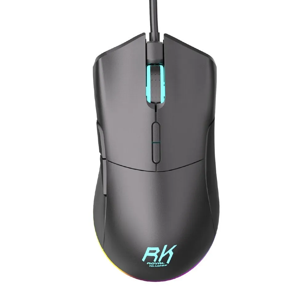 Royal Kludge RK168 6200 DPI RGB Ambidextrous Gaming Mouse with 4 Programmable Buttons for PC