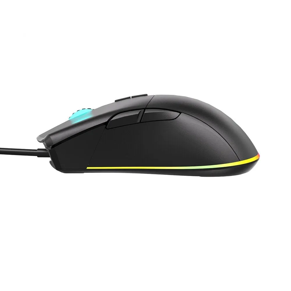 Royal Kludge RK168 6200 DPI RGB Ambidextrous Gaming Mouse with 4 Programmable Buttons for PC