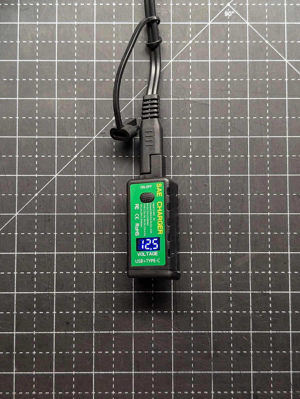 SAE Volt Meter and Dual Port USB Charger