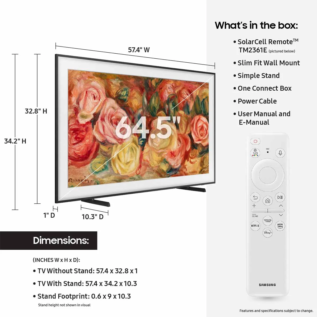 Samsung LS03D The Frame QLED HDR Smart TV