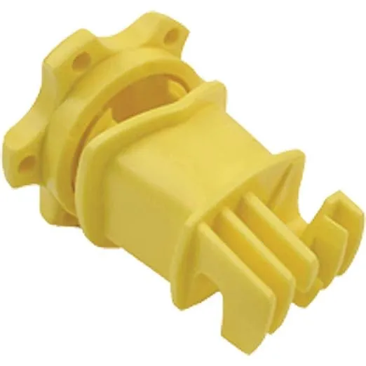 SCREW TIGHT ROUND POST INSULATORS - Yellow