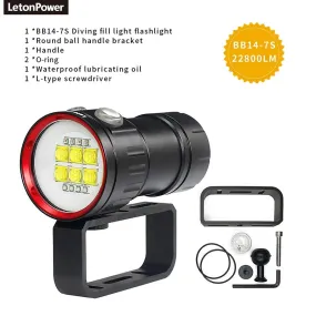 Scuba Diving Flashlight 27 LED 22800 Lumen Waterproof