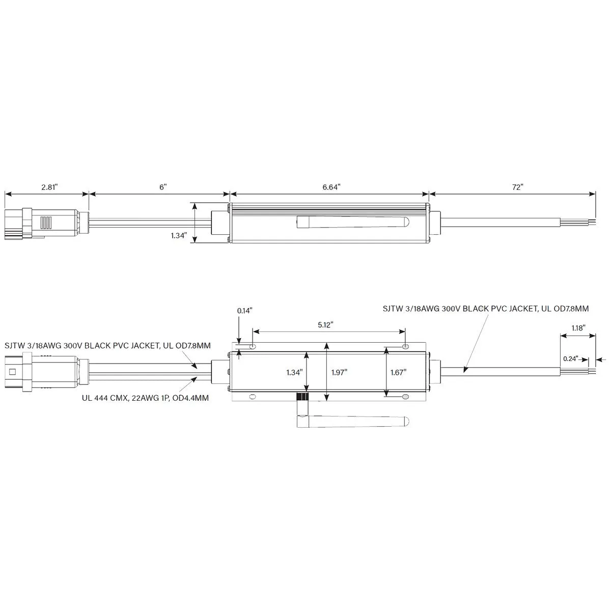 Smartloop Wireless DMX Controller 120-277V 6A Pass Through Current, Bluetooth 4.2 Wireless Protocol, 100ft Wireless Range