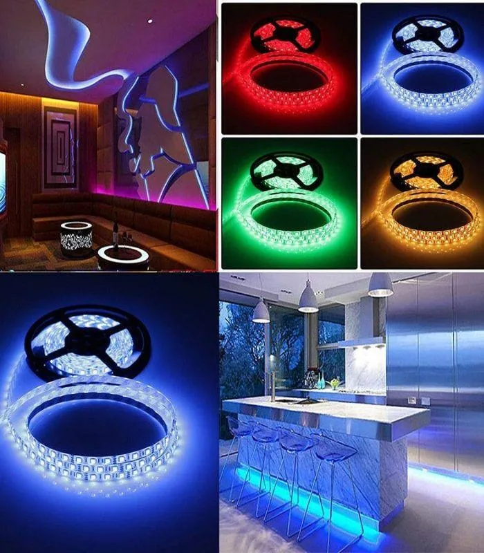 SMD5050 WiFi Wireless Control RGB LED Strip 12V IP65 Waterproof 150LED 5m Full Kit Compatible with Alexa and Google Home