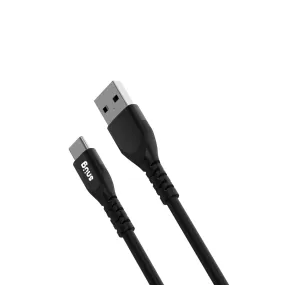 Snug USB To Type-C Silicone Cable - 1.2 Meter - Black (SNPW-CABSLUT-BK)