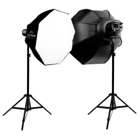 Spectrum-PRO DUO 'S-Beam 150' LED Softbox Advanced Fashion Lookbook Lighting Kit - Bundle