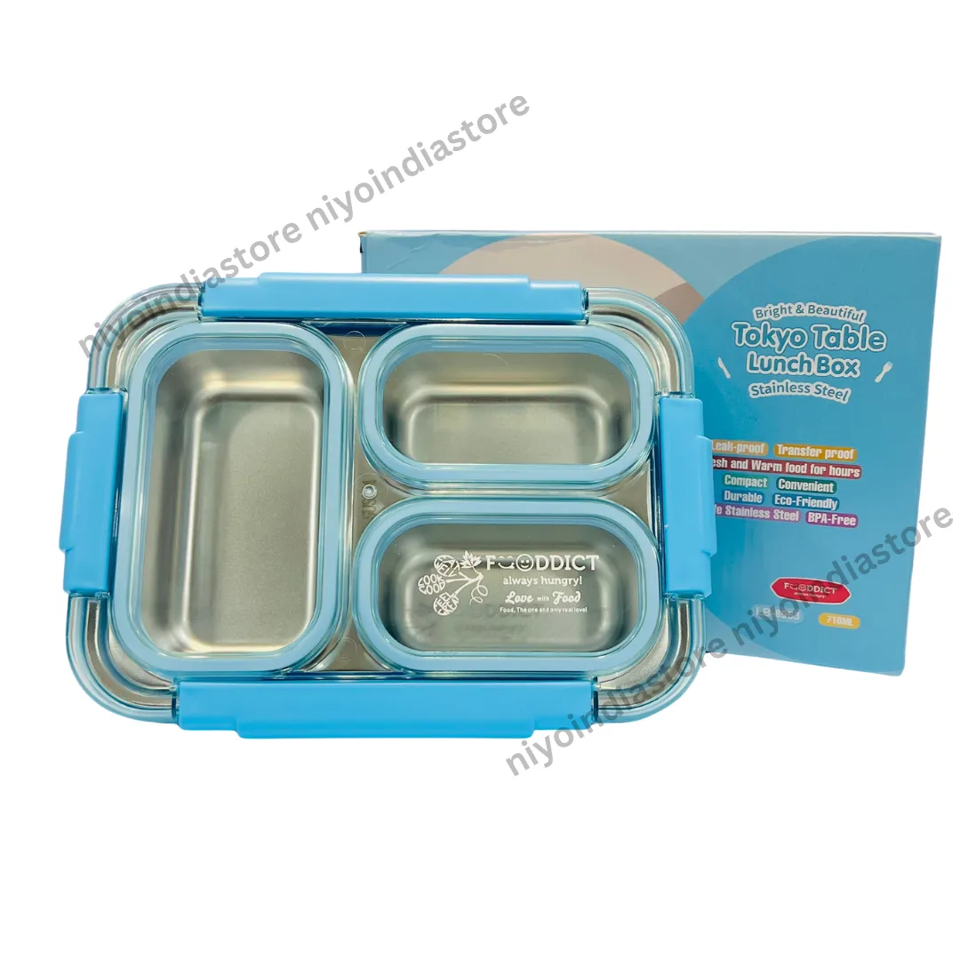 Spill Free 3 Compartments Lunchbox - 710ml