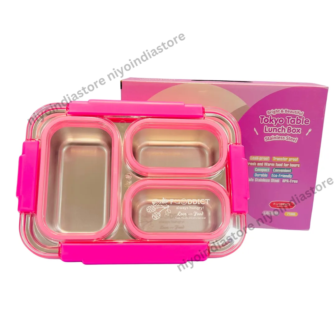 Spill Free 3 Compartments Lunchbox - 710ml