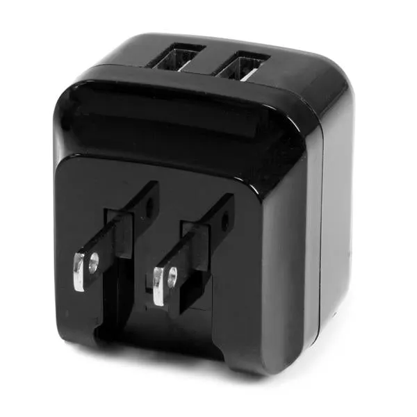 Startech.Com Travel Usb Wall Charger - 2 Port - Black - Universal Travel Adapter - International Power Adapter - Usb Cha