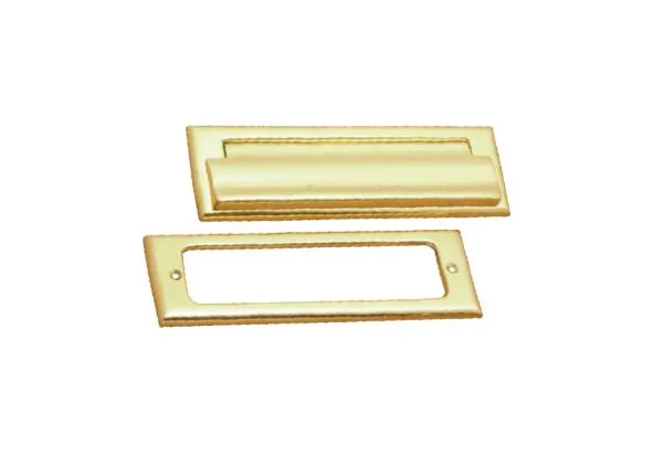 Superior Brass Letter Plate Front/Back Set PB 75x220mm