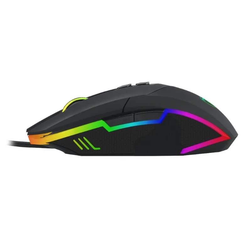 T-Dagger Lieutenant 8000Dpi 10 Button|180Cm Cable|Ambi-Design|Rgb Backlit Gaming Mouse - Clear Black