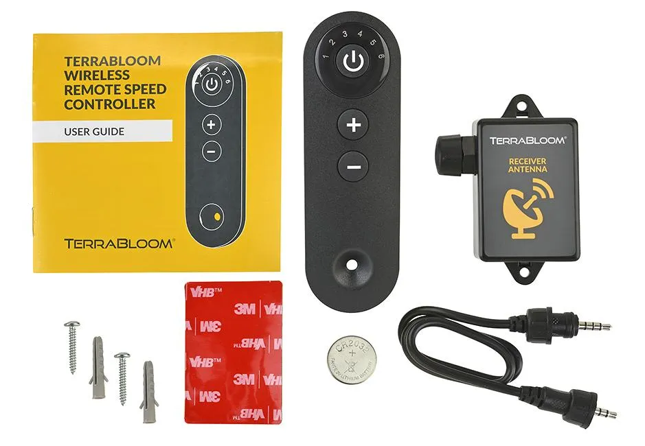 TerraBloom Wireless Remote Speed Controller Add-On Module for ECMF Series Fans