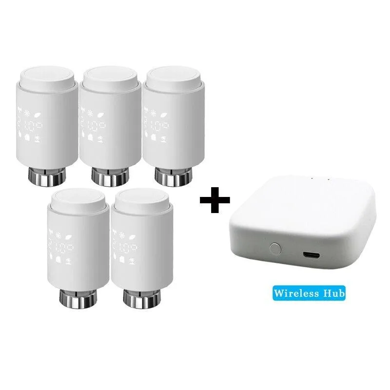 Tuya Smart ZigBee Radiator Actuator TRV Programmable Thermostatic Radiator Valve App Remote Temperature Controller Support Alexa