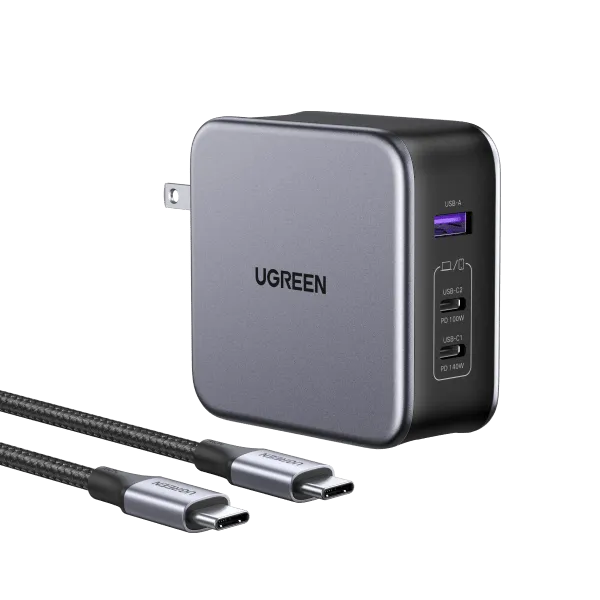 UGREEN Nexode 140W USB C GaN iphone Charger-3 Ports Wall Charger