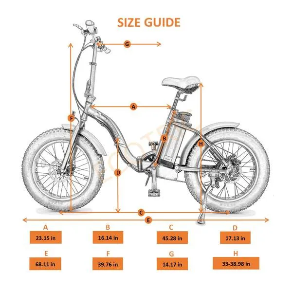 UL Certified-Ecotric 20inch Portable and folding fat bike model Dolphin