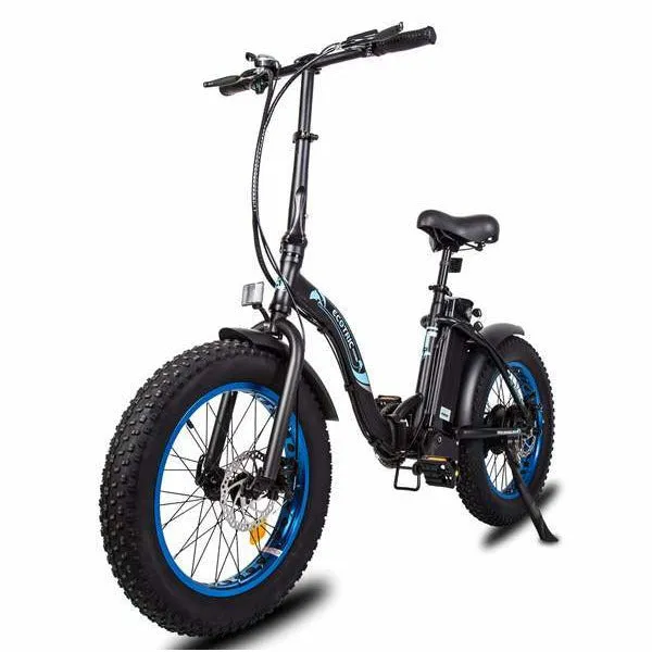 UL Certified-Ecotric 20inch white portable and folding fat bike model Dolphin