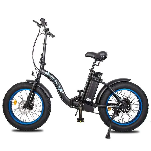 UL Certified-Ecotric 20inch white portable and folding fat bike model Dolphin