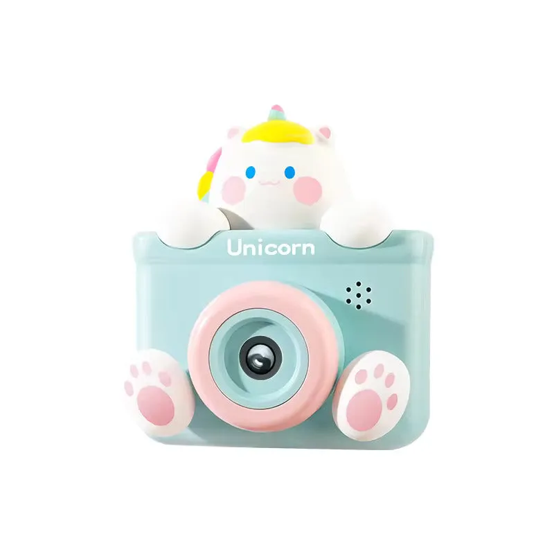 Unicorn-Design Electronic Camera with Tripod for Kids (Random Colour)