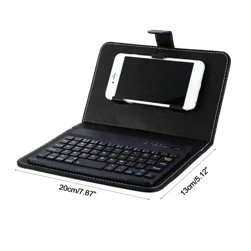 Universal 2-in-1 Phone Keyboard Flip Case with Bluetooth-compatible Keyboard