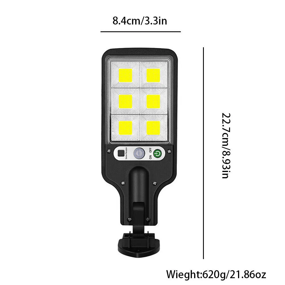 US 1-2 Pc 600W LED Solar Wall Light Motion Sensor Outdoor Security Street Lamp