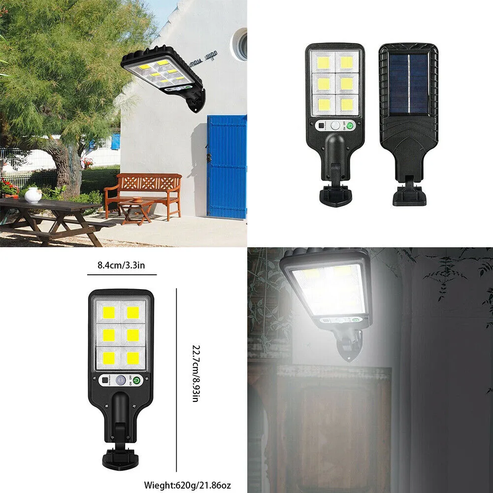 US 1-2 Pc 600W LED Solar Wall Light Motion Sensor Outdoor Security Street Lamp