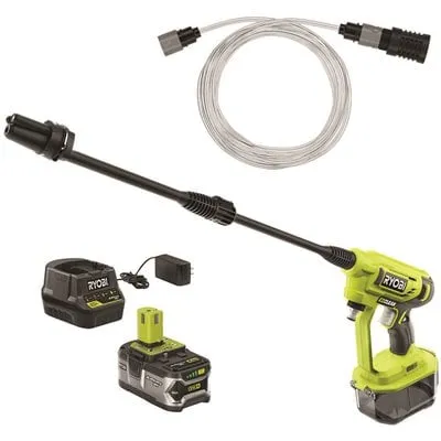 Used - Light Use - RYOBI RY120352K ONE  18-Volt 320 PSI 0.8 GPM Cold Water Cordless Power Cleaner