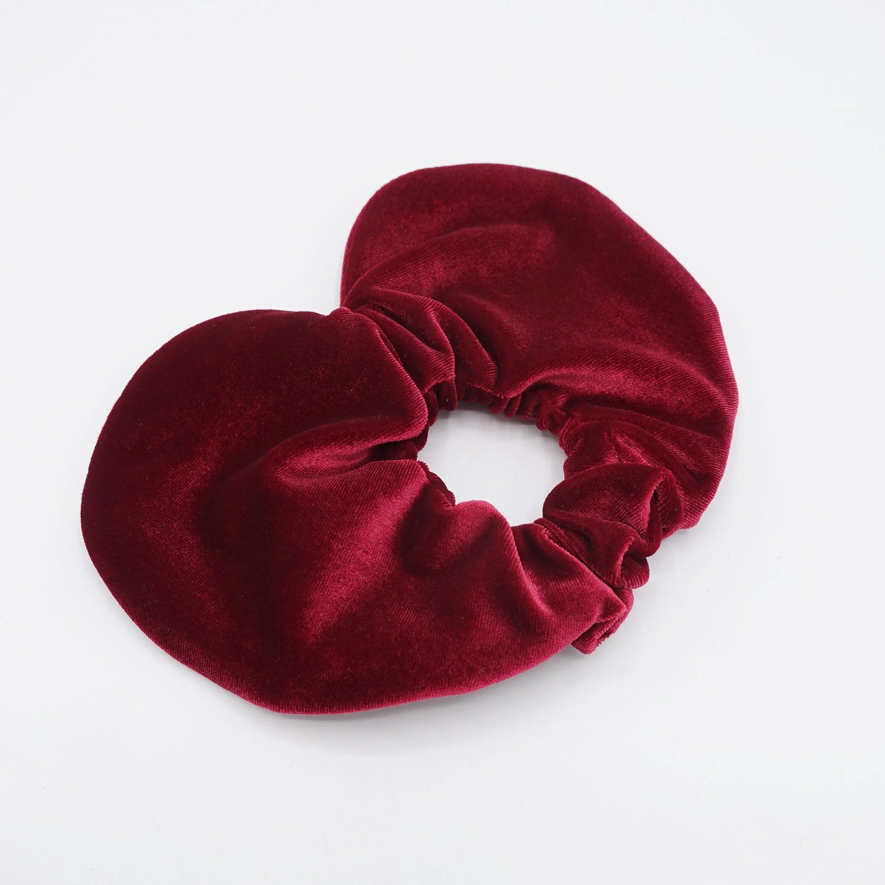 velvet scrunchies, wired scrunchies, heart scrunchies, cute hair accessory for women