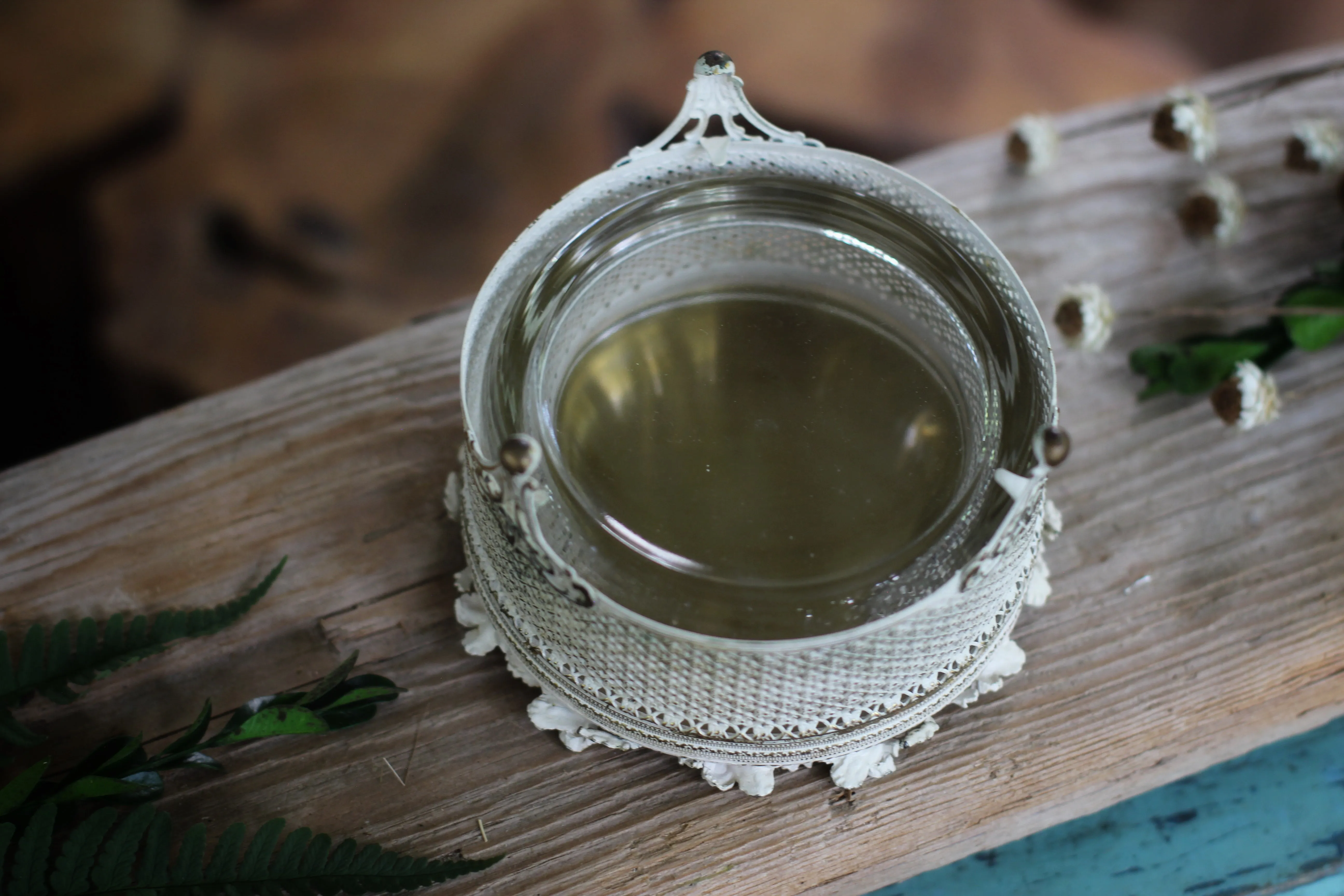 Vintage Dogwood Flowers Jar