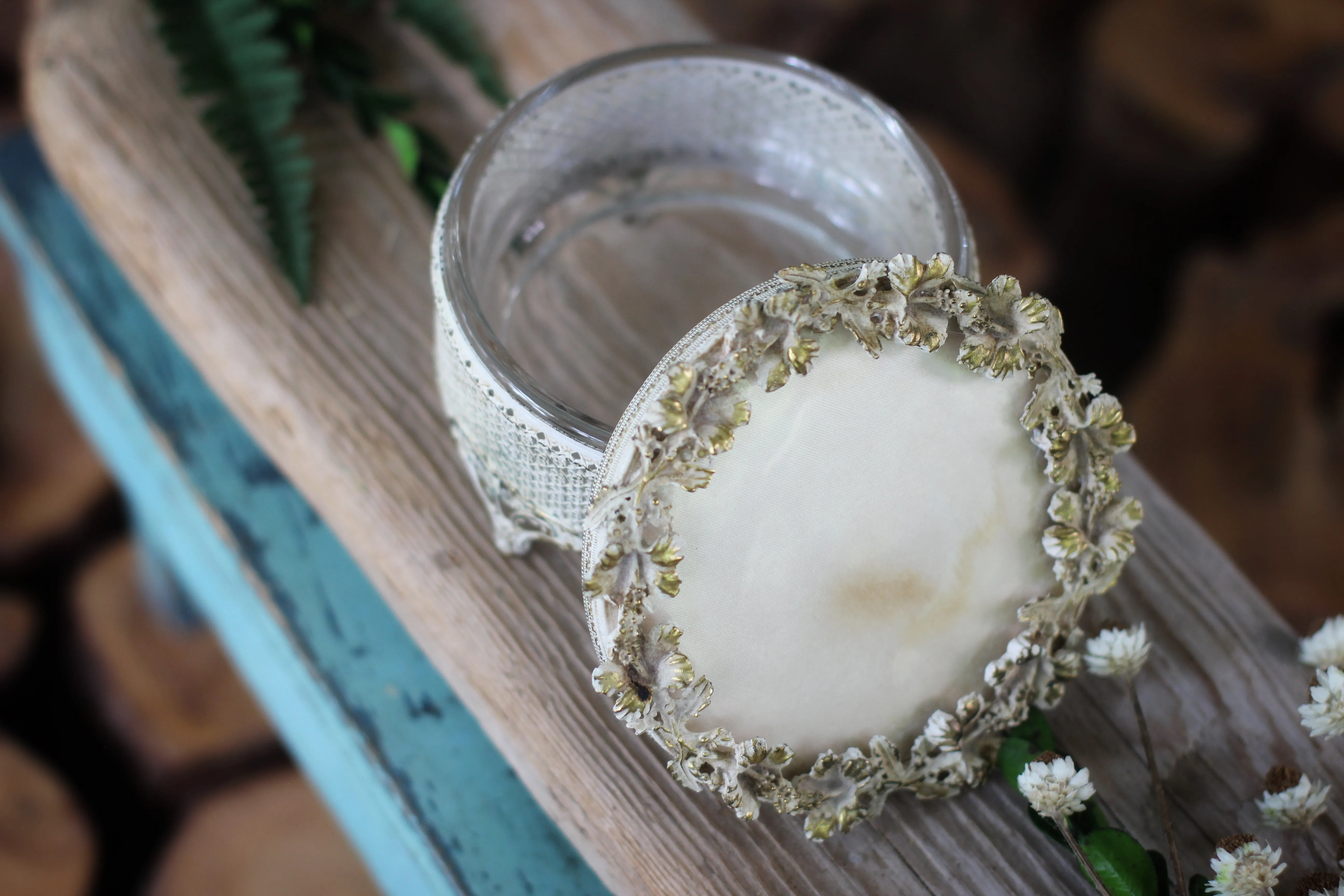 Vintage Dogwood Flowers Jar