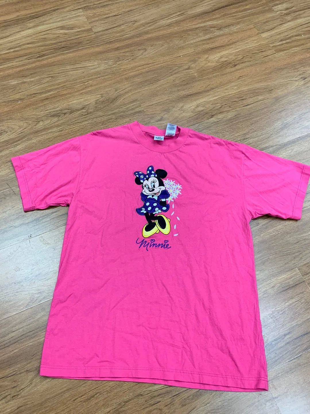 Vintage Mini Mouse Stitched Tee Pink