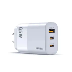 Vipfan 65W 2USB-C & USB-A Dual Ultra Fast Charger adapter