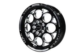 VMS Modulo Drag Street Wheel 15x3.5 5x100 / 5x114.3 5 Lug  10 Offset Black Milling - VWMO004