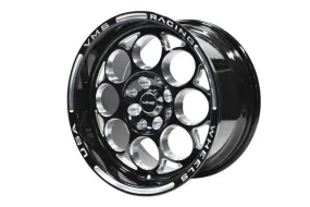 VMS Modulo Drag Street Wheel 15x8 5x100 / 5x120.7 5 Lug  20 Offset Black Milling - VWMO019