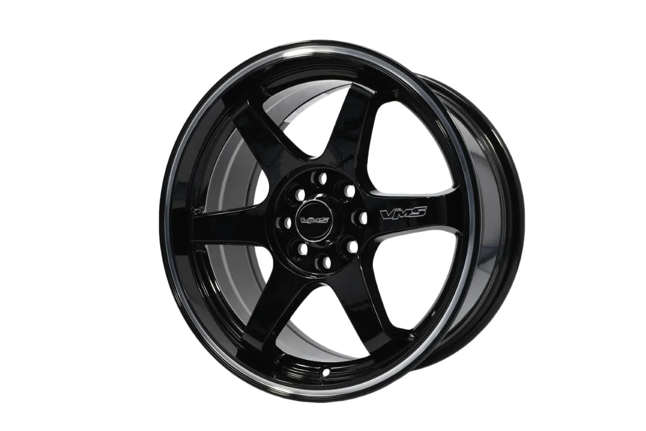 VMS Wheels Superhawk 16x7.5 4x100/114.3  35 Offset Gloss Black Milling Finish - VWSH007