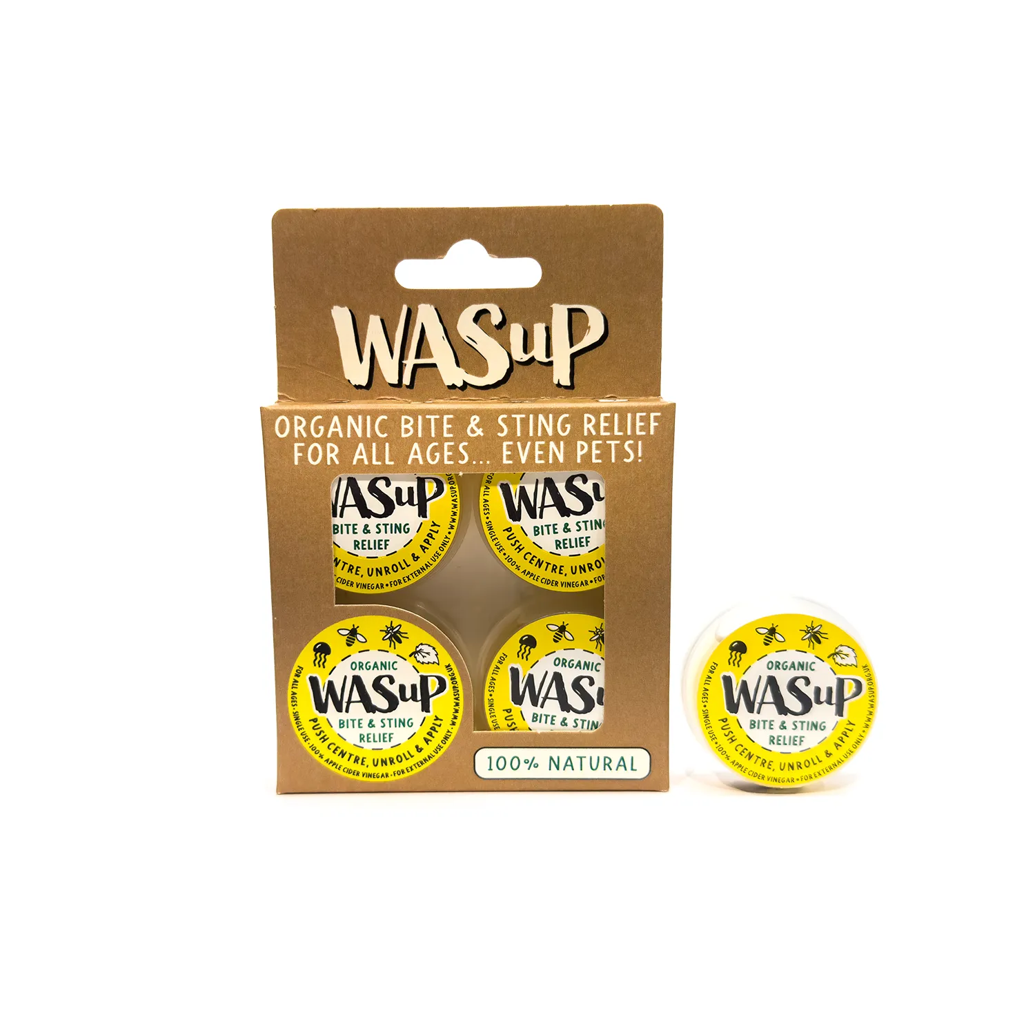 WASuP Bite & Sting Relief (Box of 4)