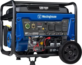 Westinghouse WGen5300 Generator 5300W/6600W 30 Amp Remote Start Gas New