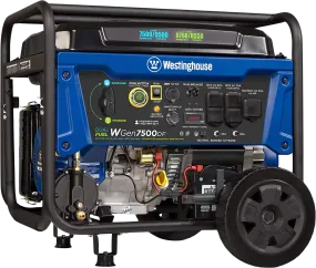 Westinghouse WGen7500DF Generator 7500W/9500W 30 Amp Remote Start Dual Fuel New