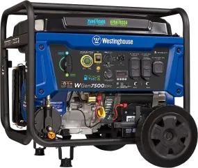 Westinghouse WGen7500DFc Generator 7500W/9500W 30 Amp Remote Start Dual Fuel with CO Sensor New