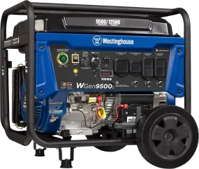 Westinghouse WGen9500c Generator 9500W/12500W 50 Amp Remote Start Gas with CO Sensor New