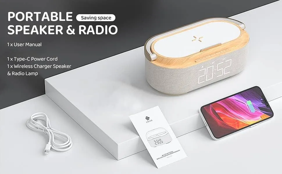 Wireless Charger with Bluetooth Speaker