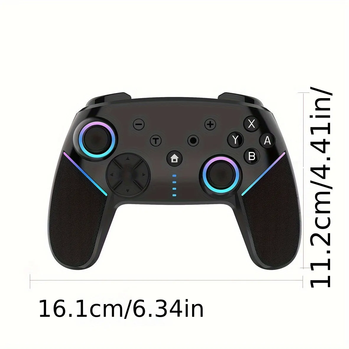 Wireless Six-Axis Game Controller with LED Light and Macro Programming for Nintendo Switch