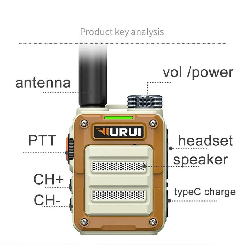 Wurui G63B walkie talkie uhf radios long range Portable ham Amateur Two-way radio profesional communicator children pmr446 scan