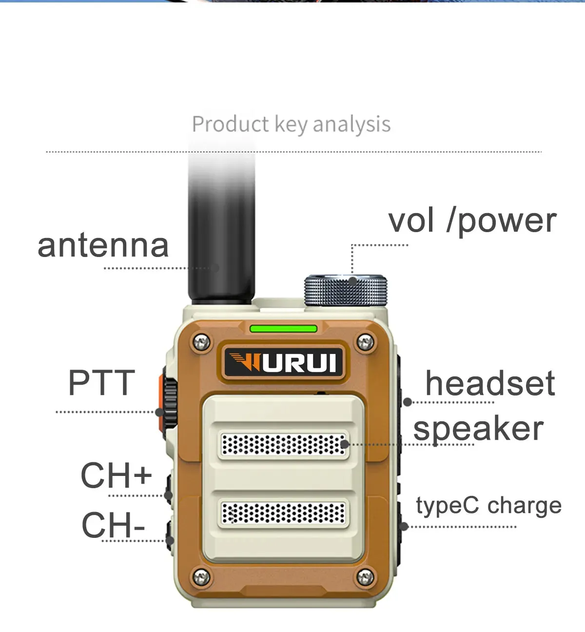 Wurui G63B walkie talkie uhf radios long range Portable ham Amateur Two-way radio profesional communicator children pmr446 scan